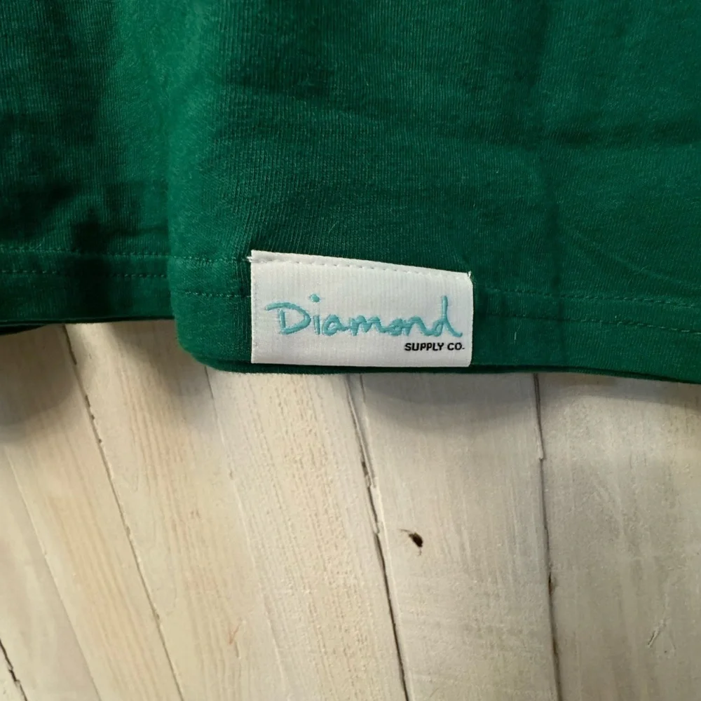 XL - Tie Dye Flowers - Diamond Supply Co. Speed Logo Green Long Sleeve Shirt - Picture 4 of 6